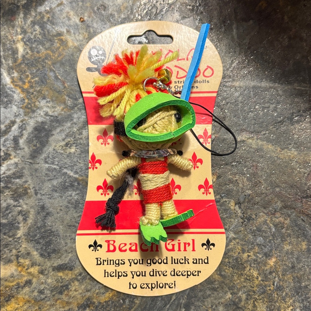 Beach Girl String Doll Keychain